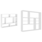 vidaXL Étagère murale Blanc 90x16x78 cm Bois d’ingénierie