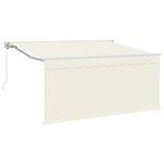 vidaXL Auvent Rétractable Crème 300 x 200 cm Polyester et Aluminium