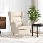 vidaXL Fauteuil blanc 74x84x100 cm lin