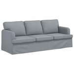 vidaXL Canapé 2 Pièces Gris clair 144 x 80 x 85 cm tissu