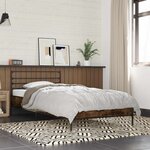 vidaXL Cadre de lit Chêne fumé 80 x 200 cm Bois d'ingénierie