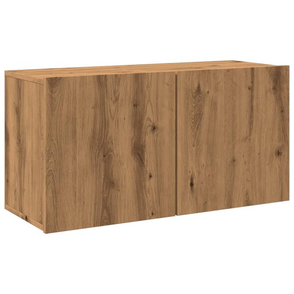 vidaXL Meuble TV mural chêne artisanal 80x30x41 cm