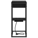 vidaXL Table de chevet Chêne Noir 41.5 x 26 x 60.5 cm