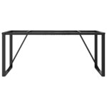 vidaXL Pieds de table à manger cadre en O 160x80x73 cm acier