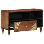 vidaXL Cabinet Média Châtaigne Bois de manguier massif  Bois d'ingénierie