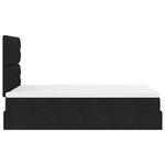 vidaXL Cadre de lit ottoman avec matelas noir 120x190 cm tissu