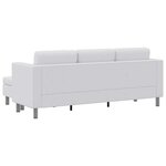 vidaXL Canapé sectionnel à 3 places cuir synthétique blanc