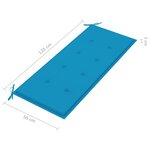 Vidaxl banc de jardin avec coussin 120 cm bois d'acacia massif