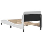 vidaXL Cadre de lit sans matelas blanc 90x200 cm similicuir