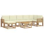 vidaXL Ensemble de canapés d'extérieur 8 pc Blanc et crème Polyester