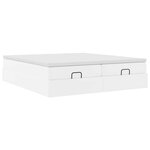 VidaXL Cadre de lit ottoman avec matelas blanc 160x200 cm similicuir