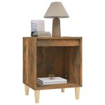 vidaXL Table de chevet Chêne fumé 40x35x50 cm