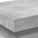 vidaXL Table basse avec lumières LED gris béton 50x50x40 cm