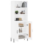 vidaXL Buffet haut Blanc 69 5x34x180 cm Bois d'ingénierie