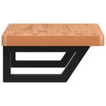 vidaXL Étagère de vasque murale acier et bois massif de hêtre