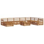 vidaXL Ensemble de canapés d'extérieur 9 Pièces Naturel