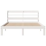 vidaXL Cadre de lit avec tête de lit blanc 120x200 cm bois pin massif