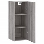 vidaXL Armoire murale sonoma gris 34 5x34x90 cm