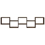 vidaXL Étagère cube murale 5 compartiments chêne fumé bois ingénierie