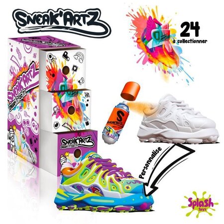 Sneak'Artz Shoebox - 2 Baskets a customiser + accessoires - modele aléatoire