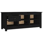 vidaXL Armoire à chaussures Noir 110x38x45 5 cm Bois de pin massif