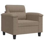 vidaXL Chaise de canapé Taupe 60 cm Tissu microfibre