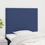 vidaXL Têtes de lit 2 Pièces Bleu 90x5x78/88 cm Tissu