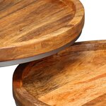 vidaXL Ensemble de tables d'appoint 2 Pièces Bois de manguier massif