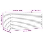 vidaXL Jardinière cire marron 110x60x45 5 cm bois de pin massif