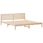 vidaXL Cadre de lit Marron 180 x 210 cm Bois de pin massif