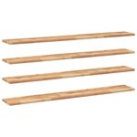 vidaXL Étagères flottantes 4 Pièces 120x20x2 cm acacia massif à l'huile