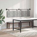 vidaXL Tête de lit suspendue Gris clair Velours
