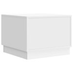 vidaXL Table basse avec tiroir Blanc 49 x 50 x 37 cm Bois d'ingénierie
