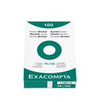 Étui de 100 fiches bristol blanc ligné non perforé 75x125mm Blanc EXACOMPTA