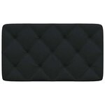 vidaXL Coussin de tête de lit noir 80 cm tissu