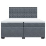 vidaXL Sommier à lattes de lit et matelas Gris foncé 200x200cm Velours