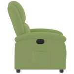 vidaXL Fauteuil inclinable électrique vert clair velours