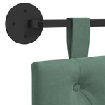 vidaXL Tête de lit suspendue Avec lumière LED Vert Mer Velours