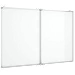 vidaXL Tableau blanc magnétique pliable 100x80x1 7 cm aluminium