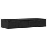 vidaXL Cadre de lit avec rangement Chêne noir 75x190 cm
