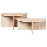vidaXL Table basse 2 Pièces Naturel Bois massif en pin
