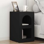 vidaXL Table de chevet Noir 29 5 x 33 5 x 50 cm Bois d'ingénierie