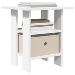 vidaXL Table de chevet Blanc 41 x 40 x 45 cm Bois d'ingénierie