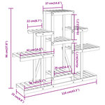 vidaXL Support à fleurs 110x25x96 cm bois massif de sapin