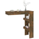 vidaXL Table de bar murale Chêne fumé 102x45x103 5cm Bois d'ingénierie