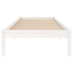vidaXL Cadre de lit sans matelas blanc bois massif 100x200 cm
