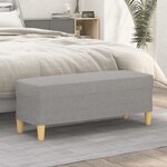 vidaXL Banc Gris clair 100x35x41 cm Tissu