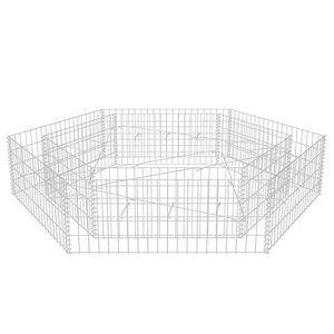 vidaXL Lit surélevé à gabion hexagonale 200x173x40 cm