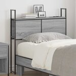 vidaXL Headboard de Rangement avec Station de Charge Sonoma gris 75 cm
