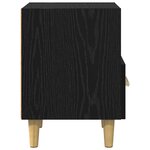 vidaXL Cabinet de chevet avec tiroir Chêne noir 40 x 35 x 47.5 cm